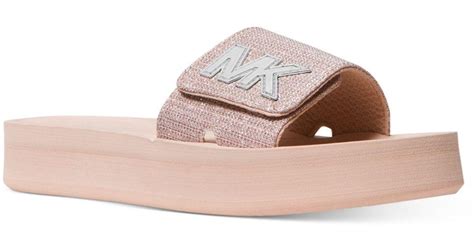 michael kors mk platform slide|Michael Kors slides on sale.